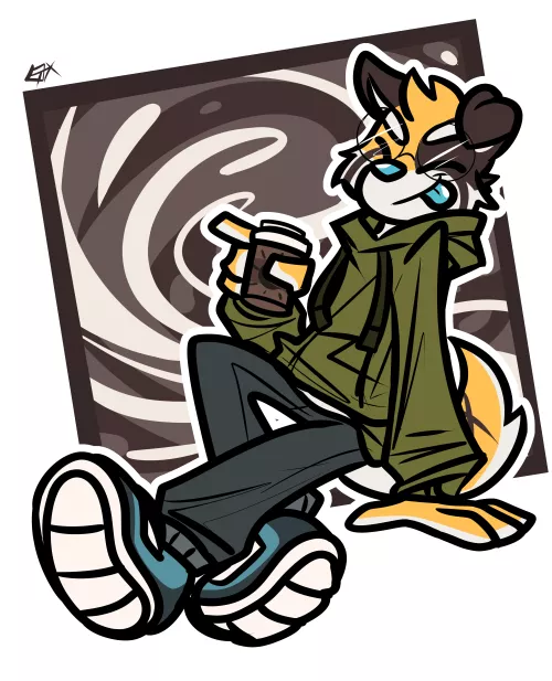 coffee doggo [by me]