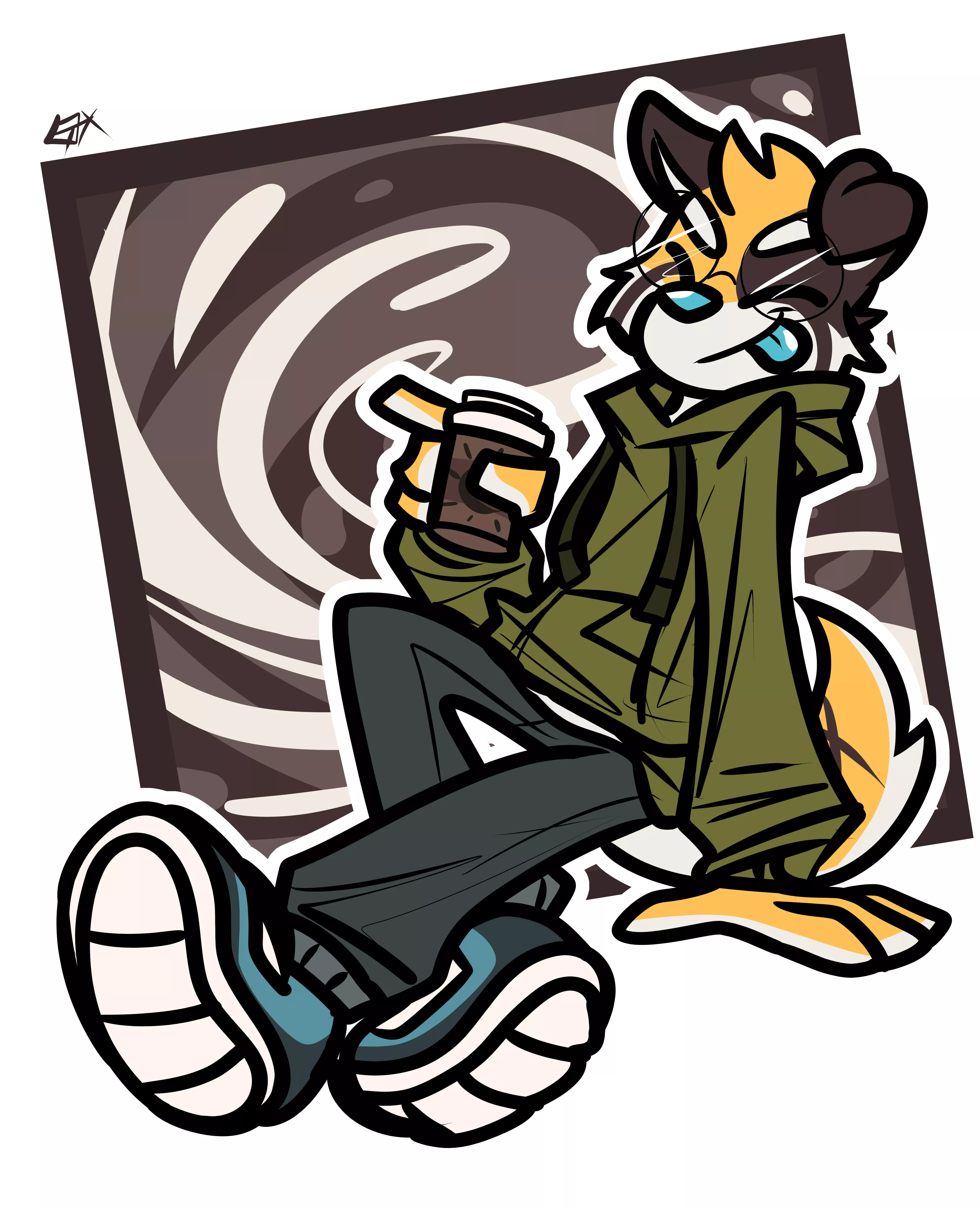 coffee doggo [by me]
