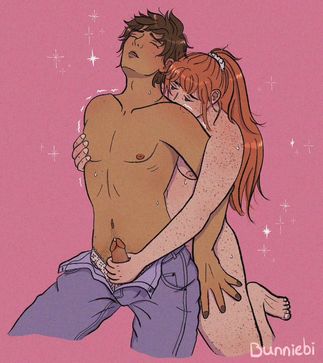 Couldn't wait for him to undress