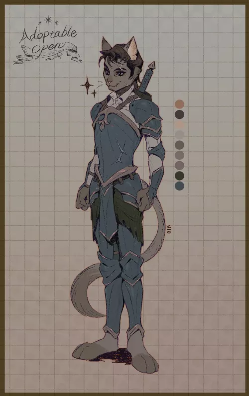 I made a Cat Knight character!