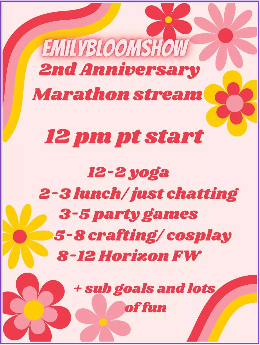 I’ll be doing a 12 hours marathon stream on twitch tomorrow! Come hang out ☺️