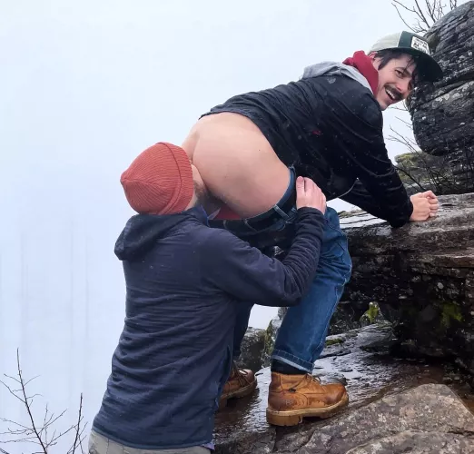 My favorite part of the hike is stopping for lunch