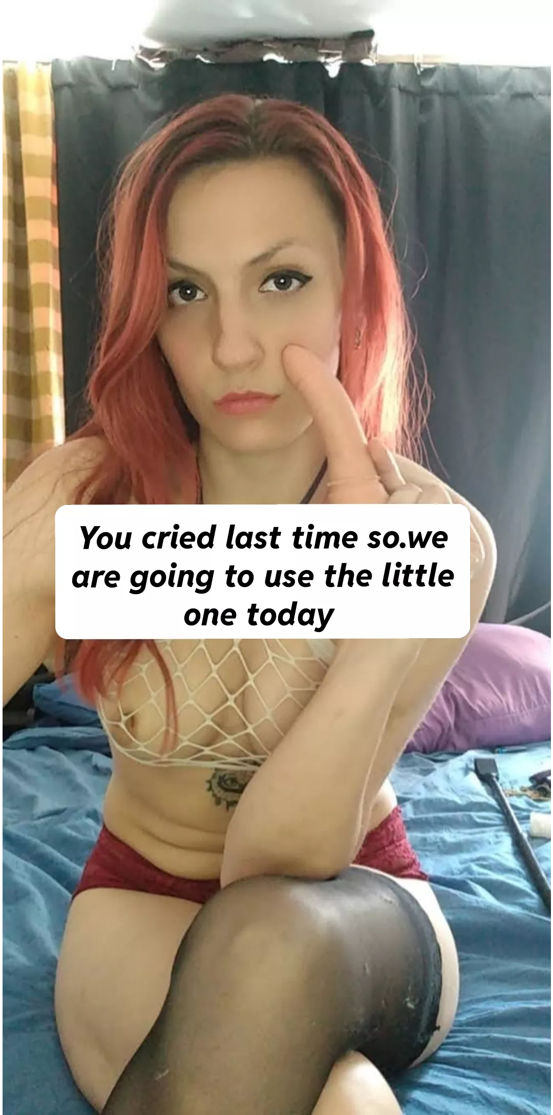 Poor cry baby, we'll have to use the beginner's toy