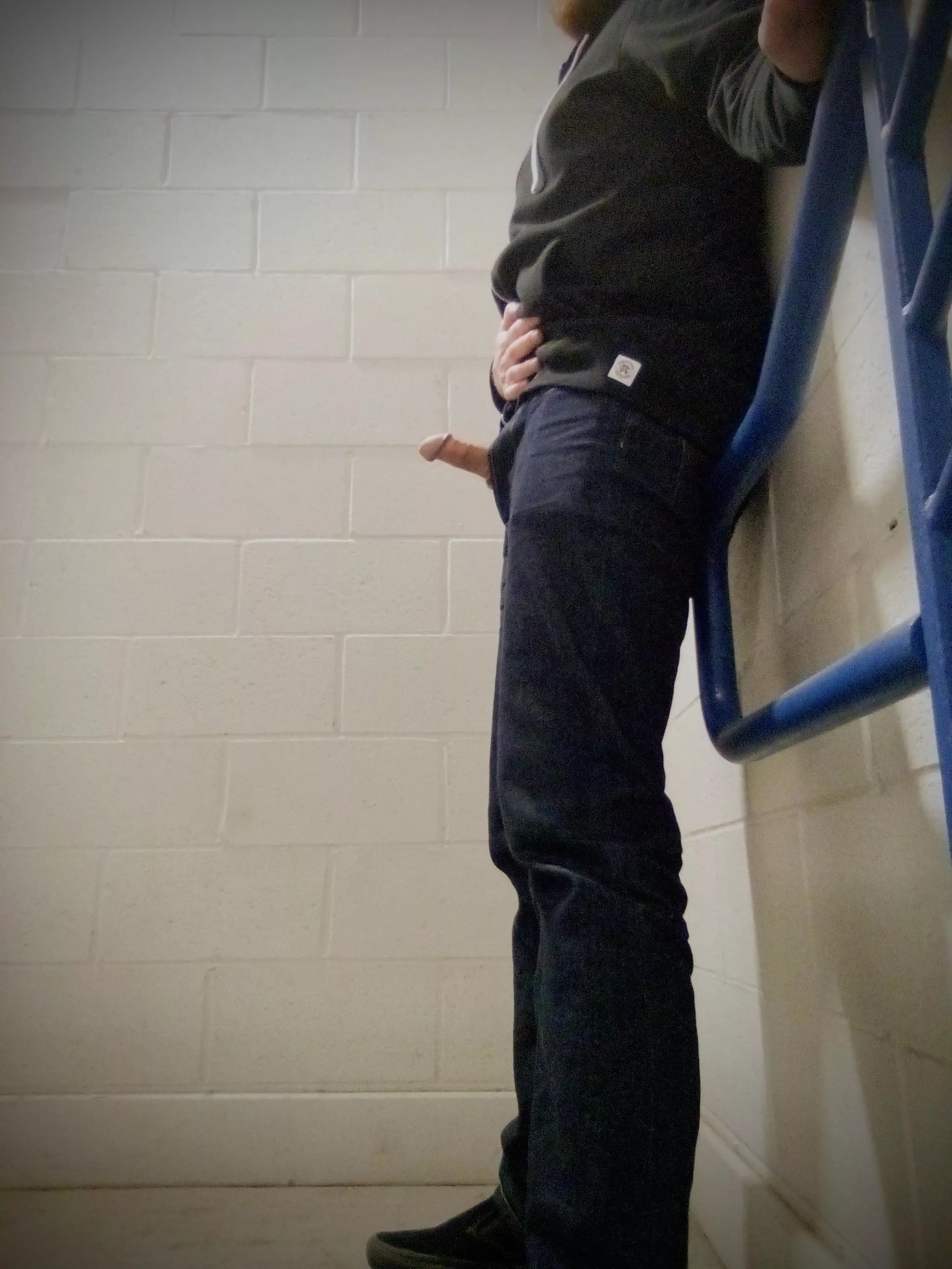 Public stairwell. A girl saw me right after!