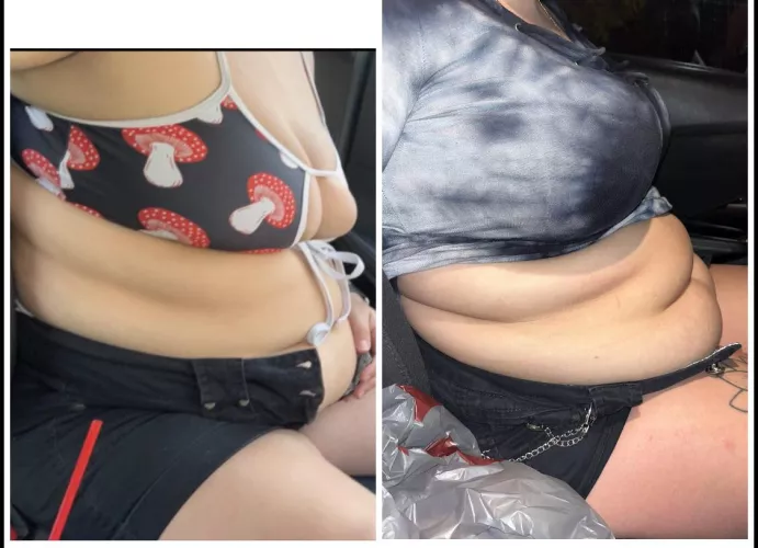 Same pants 10 days of stuffing my face