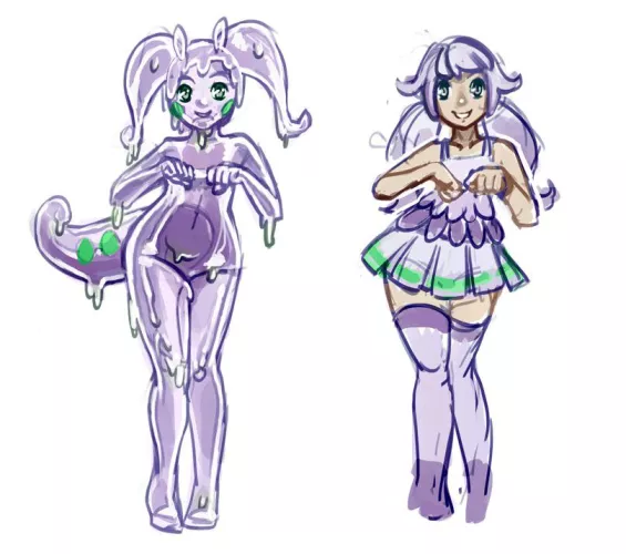 Slimey goodra pokemon girl (from a very old Tumblr post)