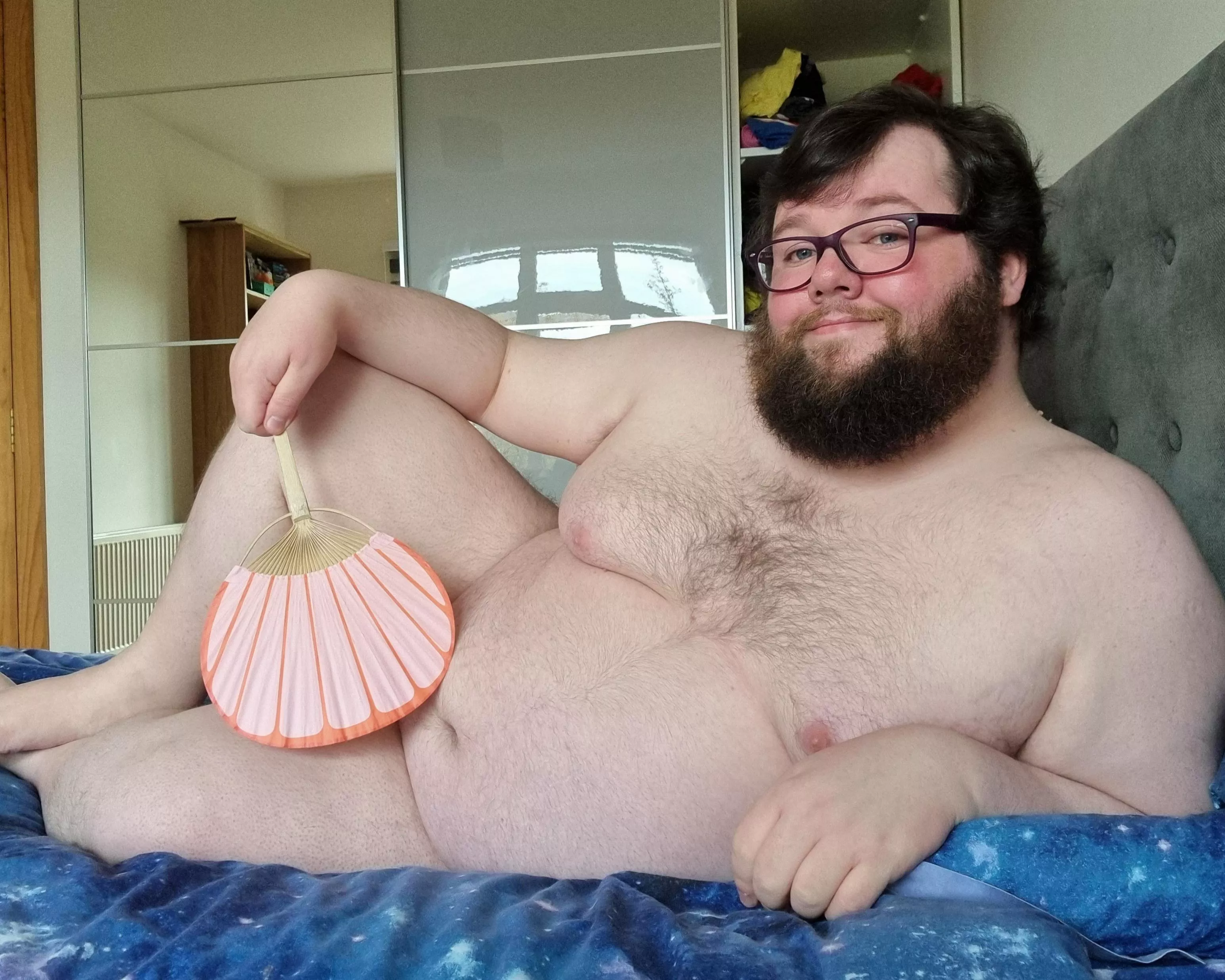 Sorry if this is too explicit but here's me in bed with a fan