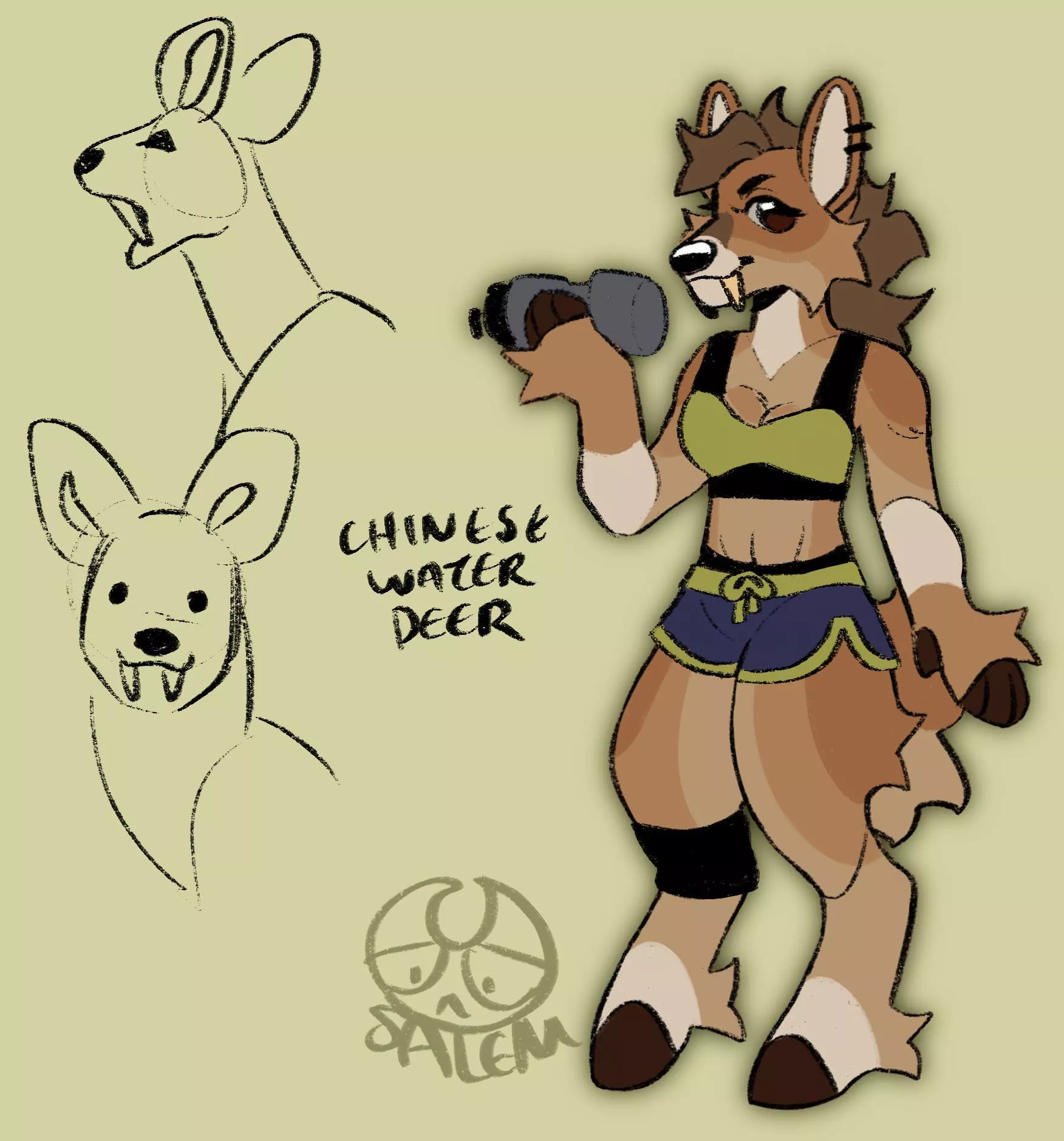 Sporty Chinese water deer!(OC)