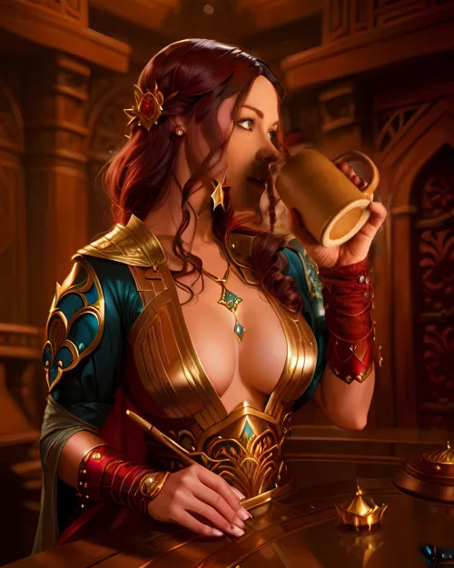 Triss Enjoy her Drink