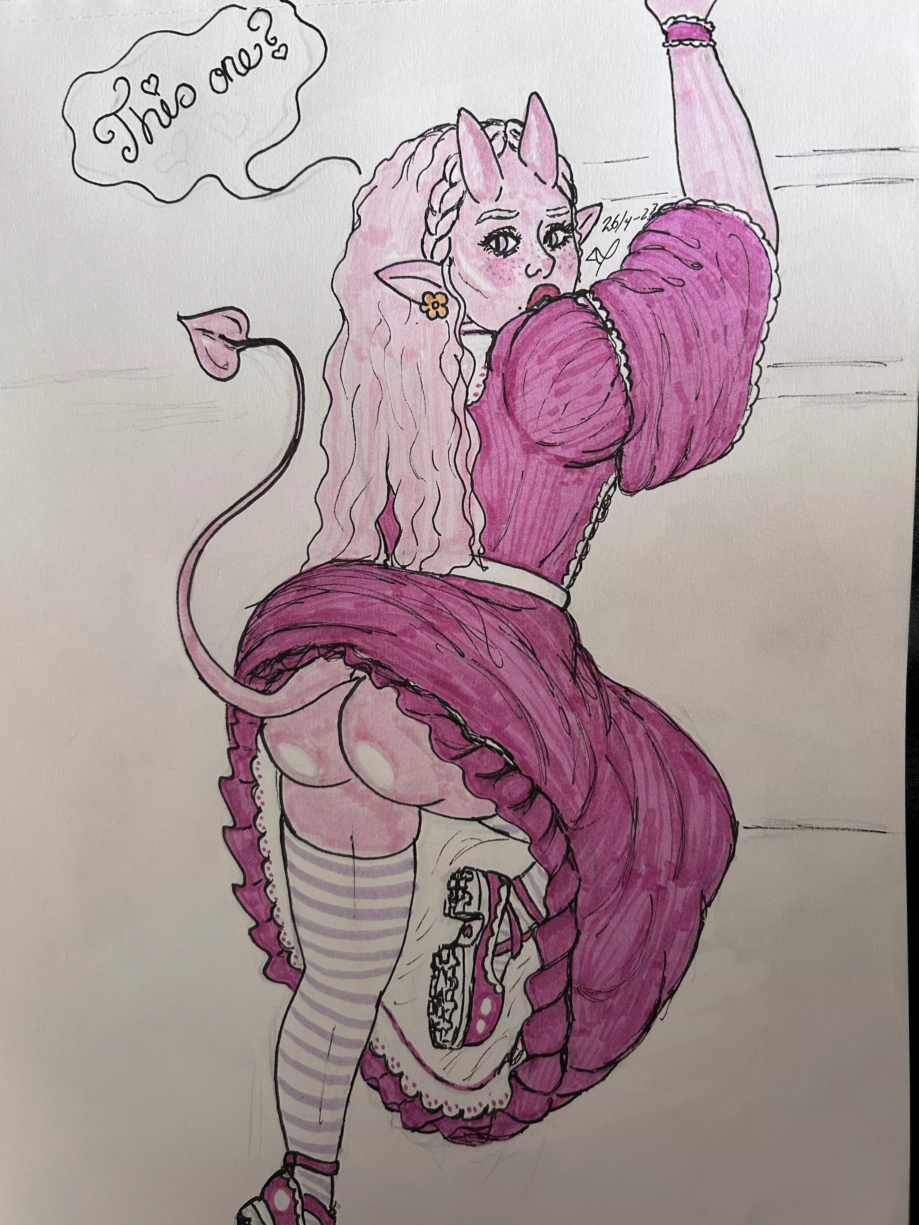 “You want me to reach higher?” (Art by me)