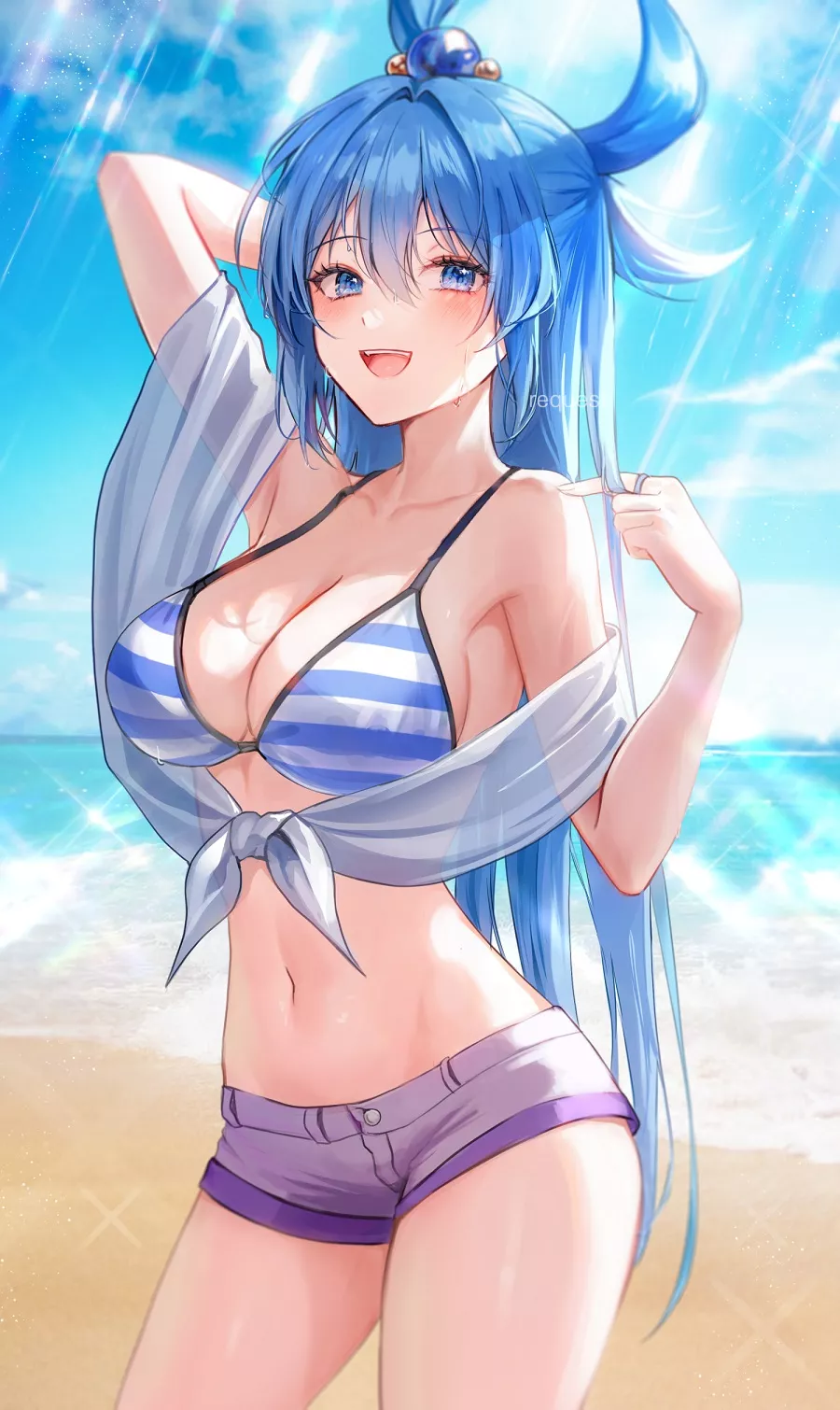 Aqua at the beach [Konosuba]