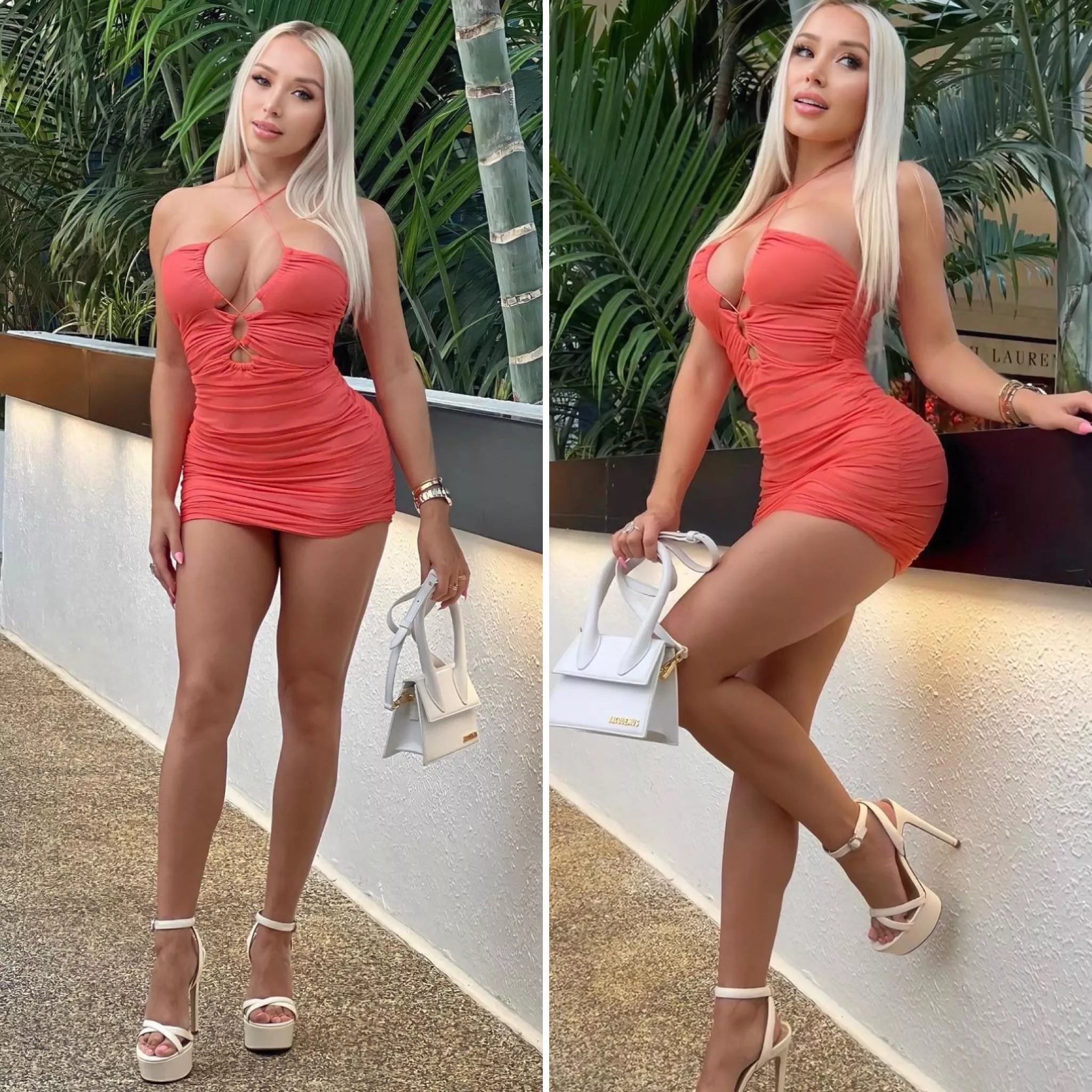 Daniella Chavez in her cute orange dress