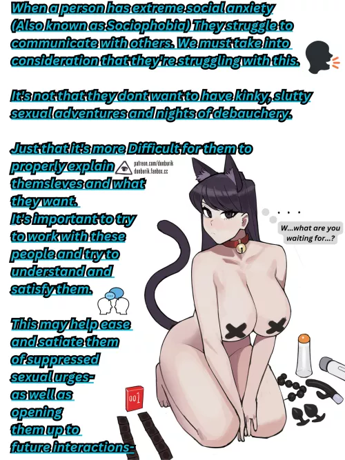 Komi cant Talk dirty [Komi Cant communicate] [petplay][Sex toys] [gender neutral Pov] [Social Anxiety] [Narrator] [Artist-Donburik