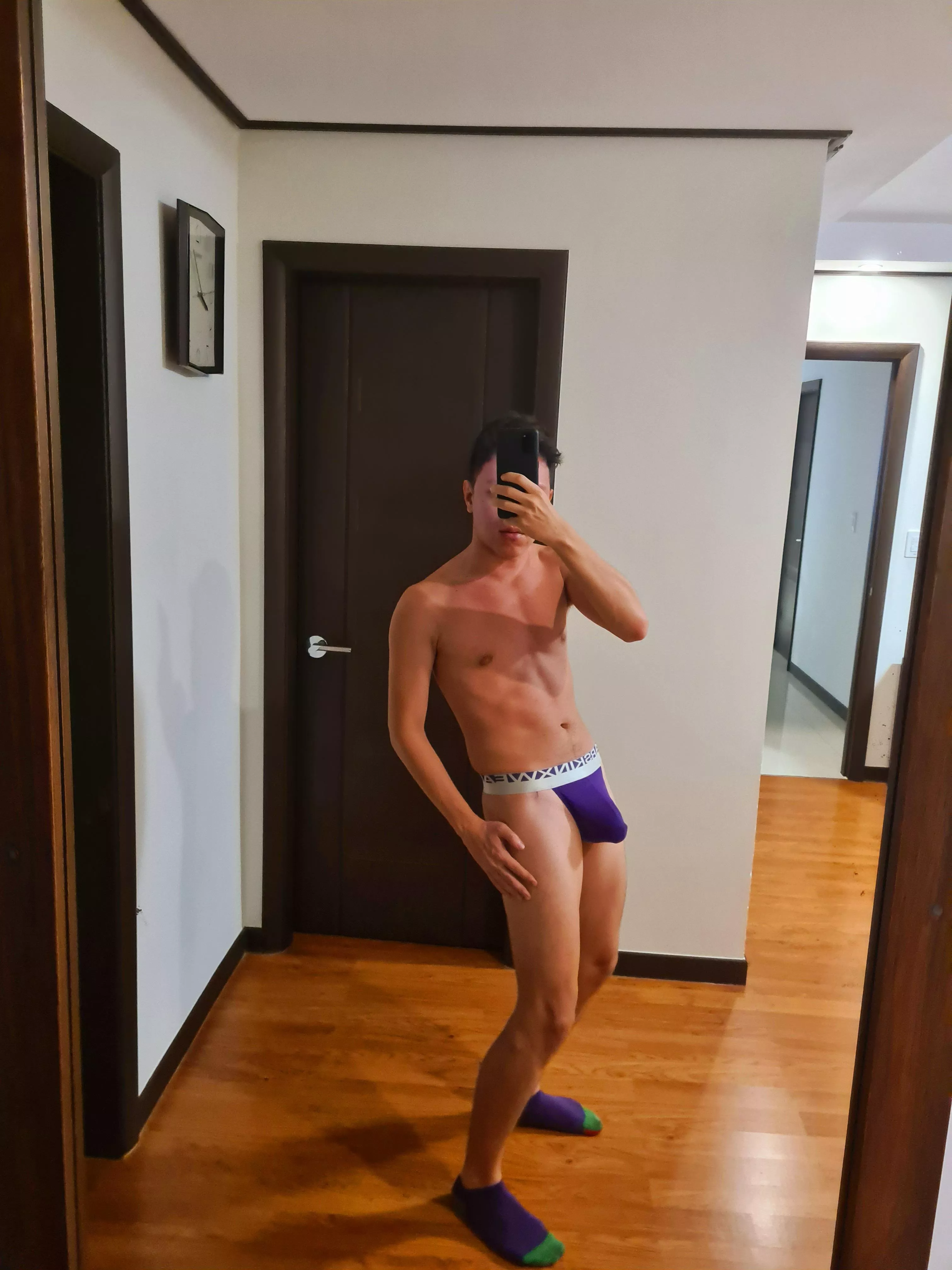 Matching the socks to the thong