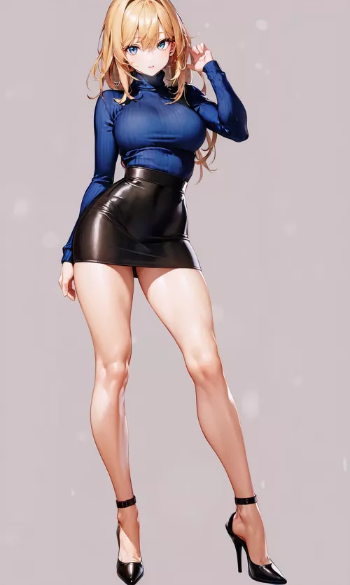 Pencil Skirt & Heels