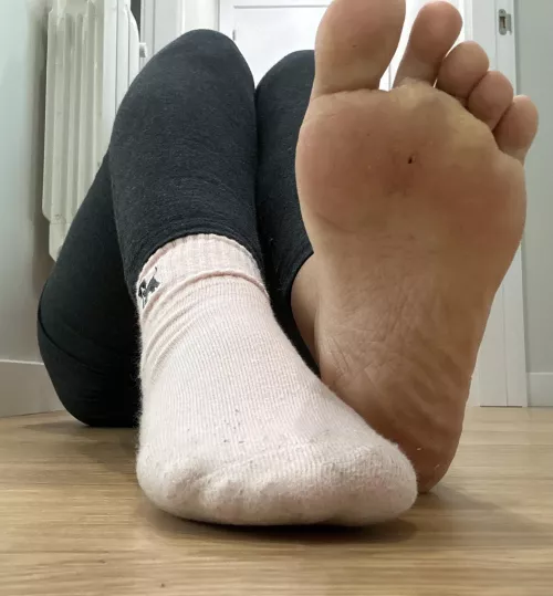 Pink socks and soles [F]