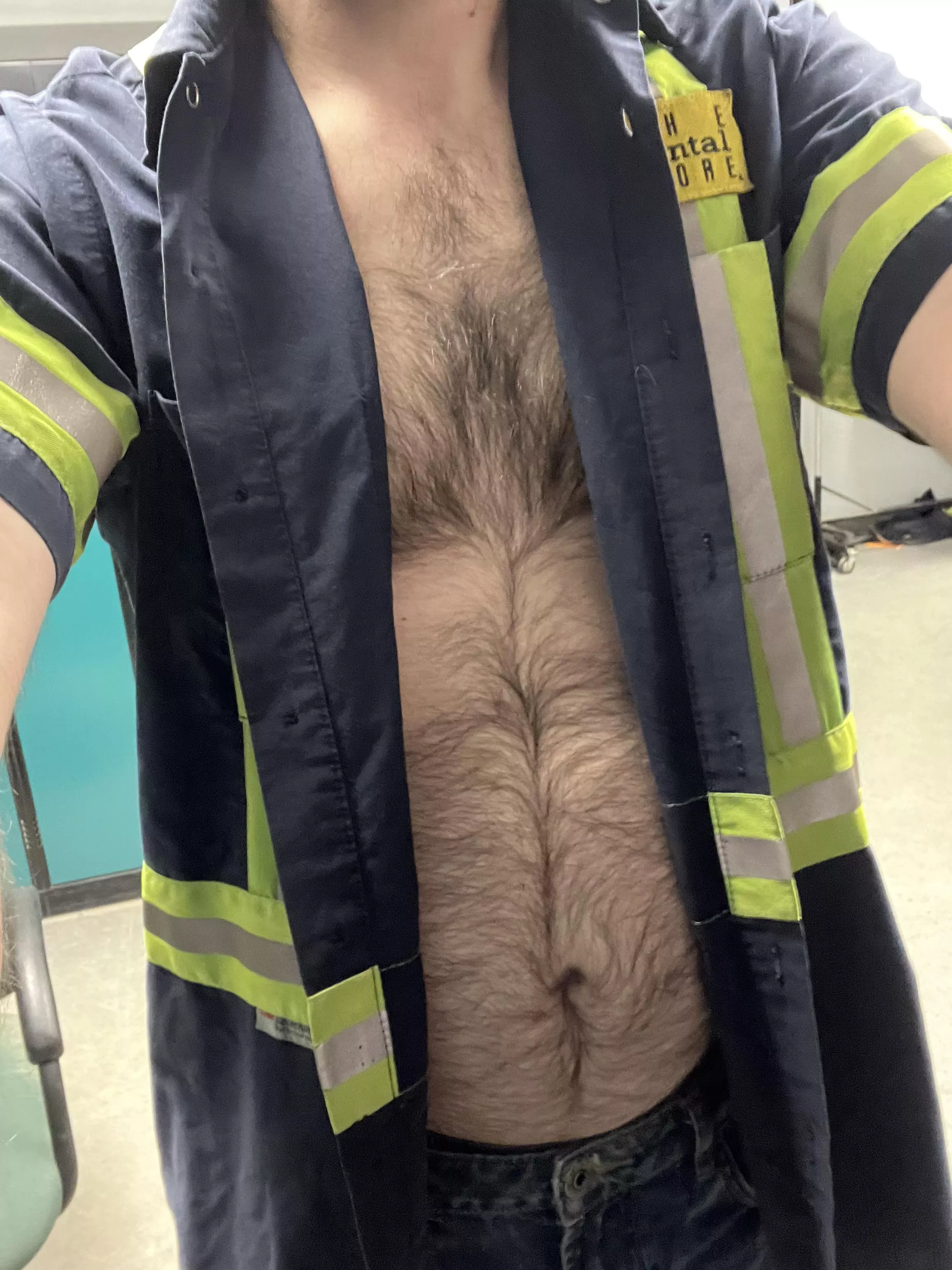 Who likes a hairy chest in uniform?