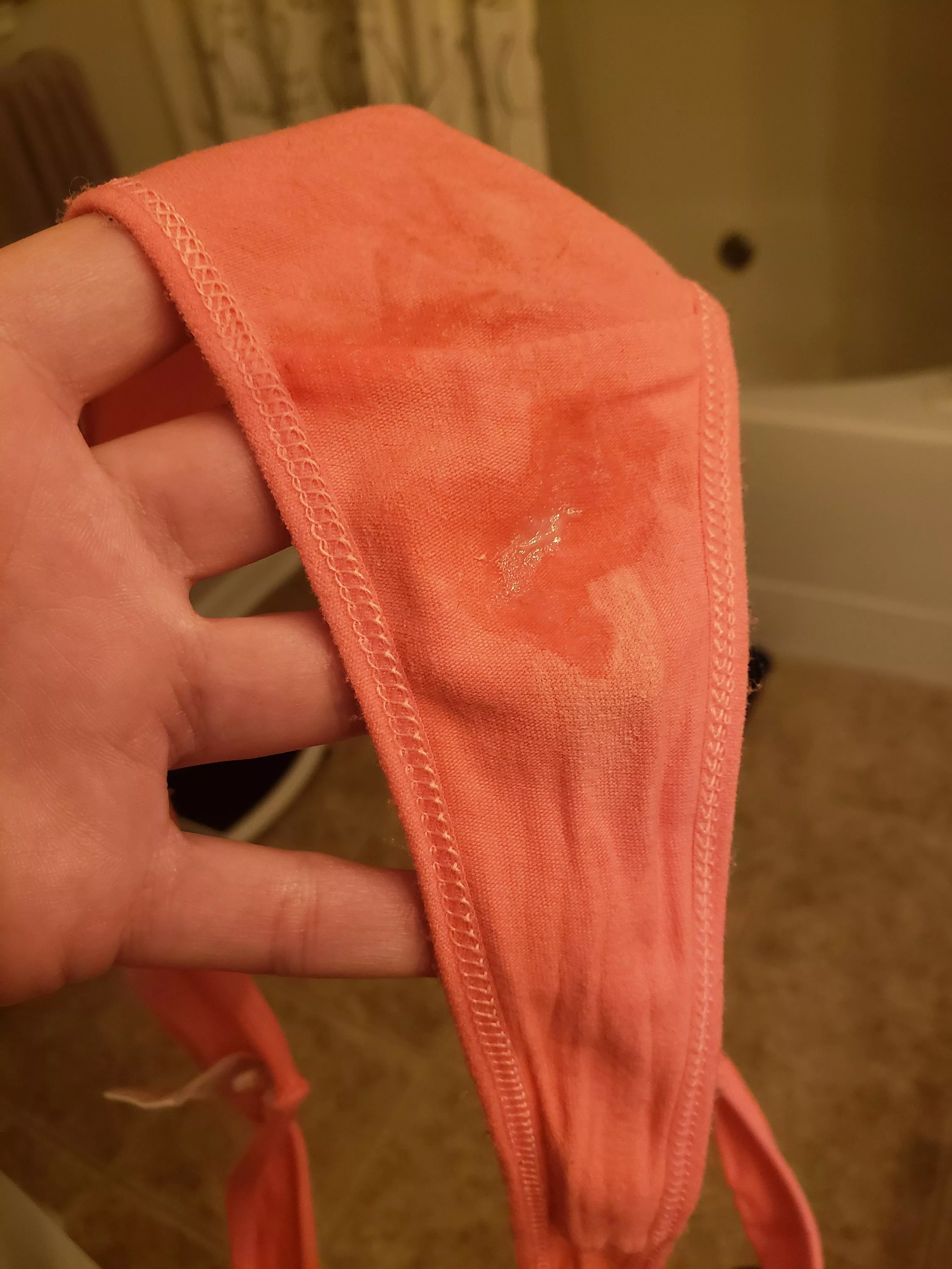 Wore this cute pink thong all day!