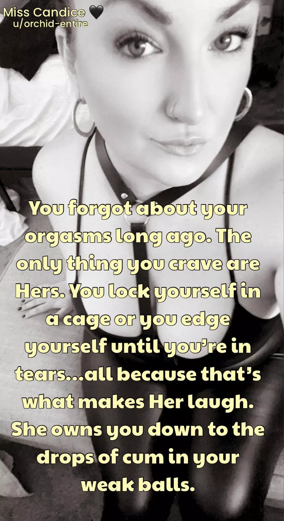 You exist to be her entertainment. And you wouldn’t change a thing.