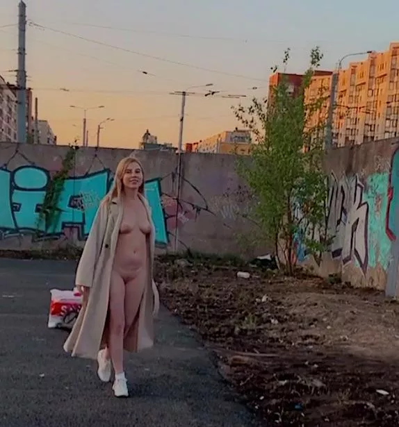 Almost naked in the city