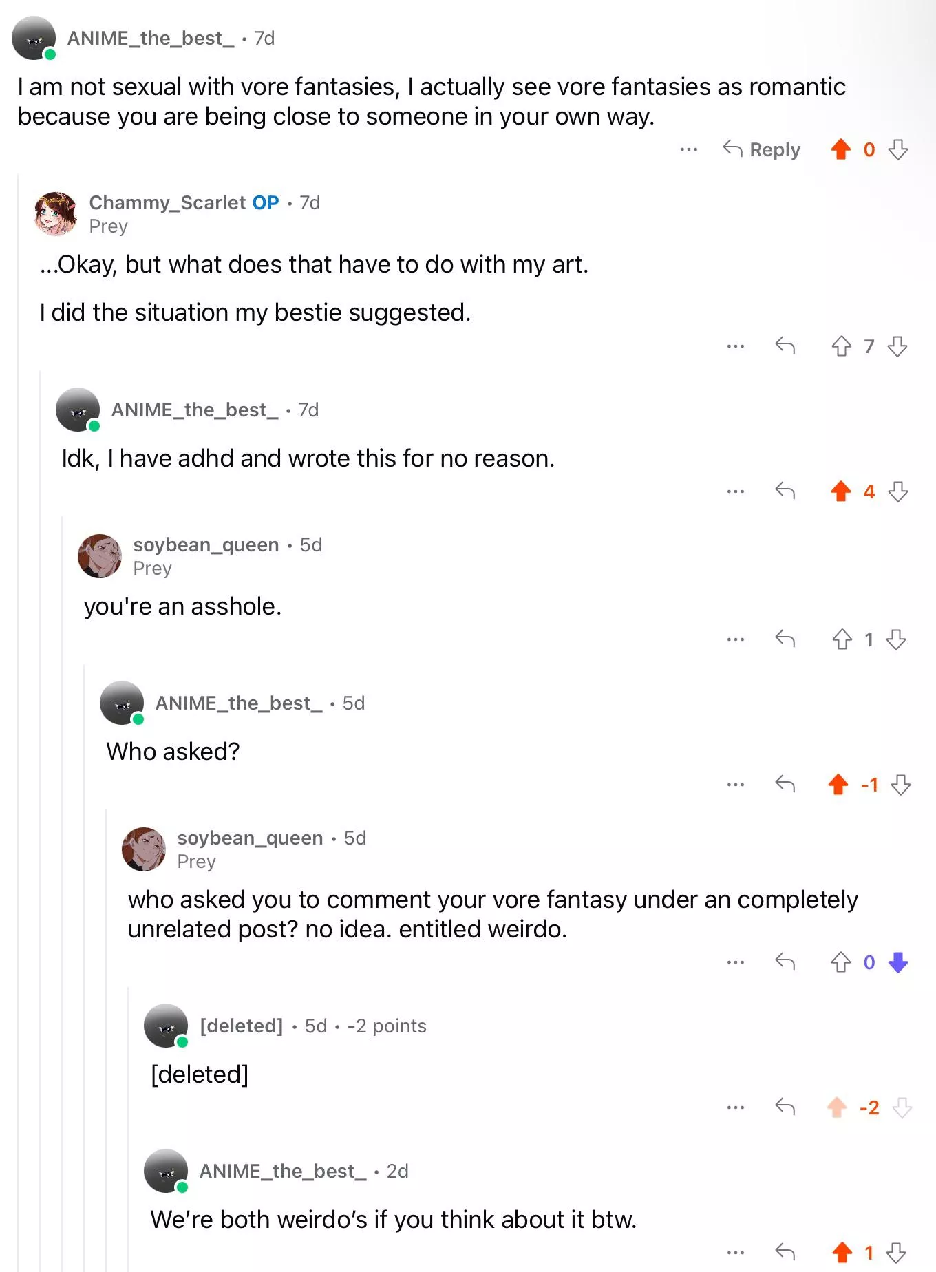 {discussion} I am sorry for disrespecting a prey and I literally almost got banned a 3rd time.