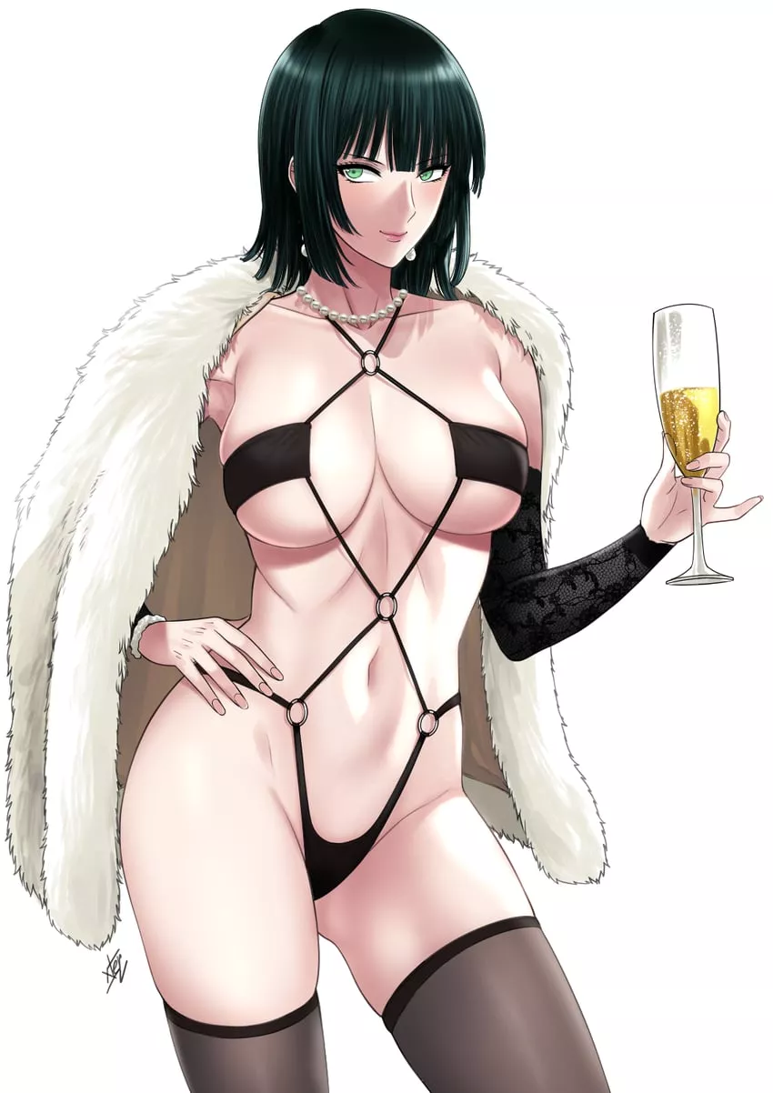Fubuki enjoy her drink