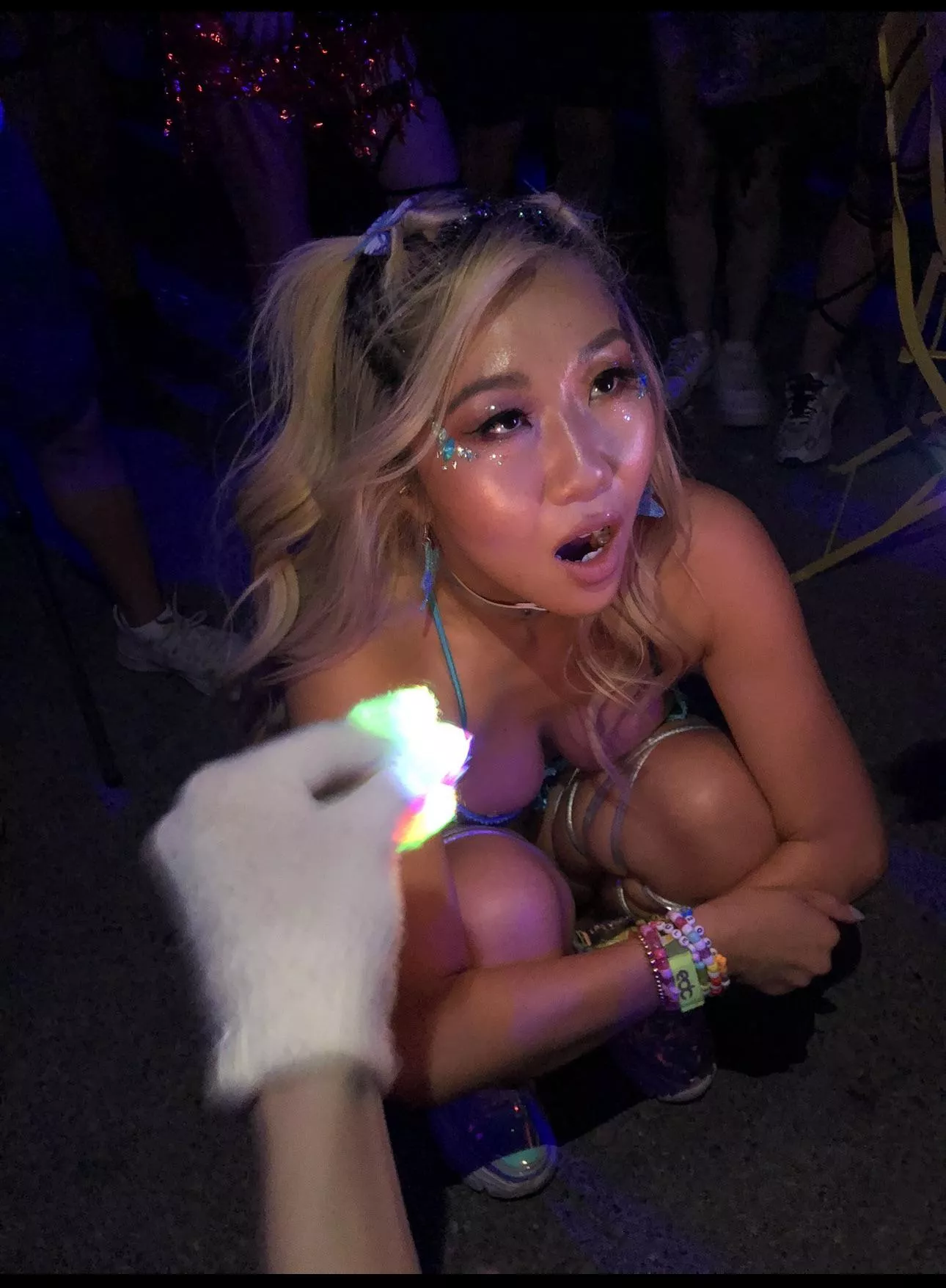 Getting my mind blown by a light show or getting ready to blow after a light show?