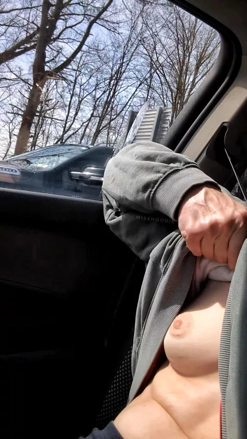 He was too busy watching the road probably.