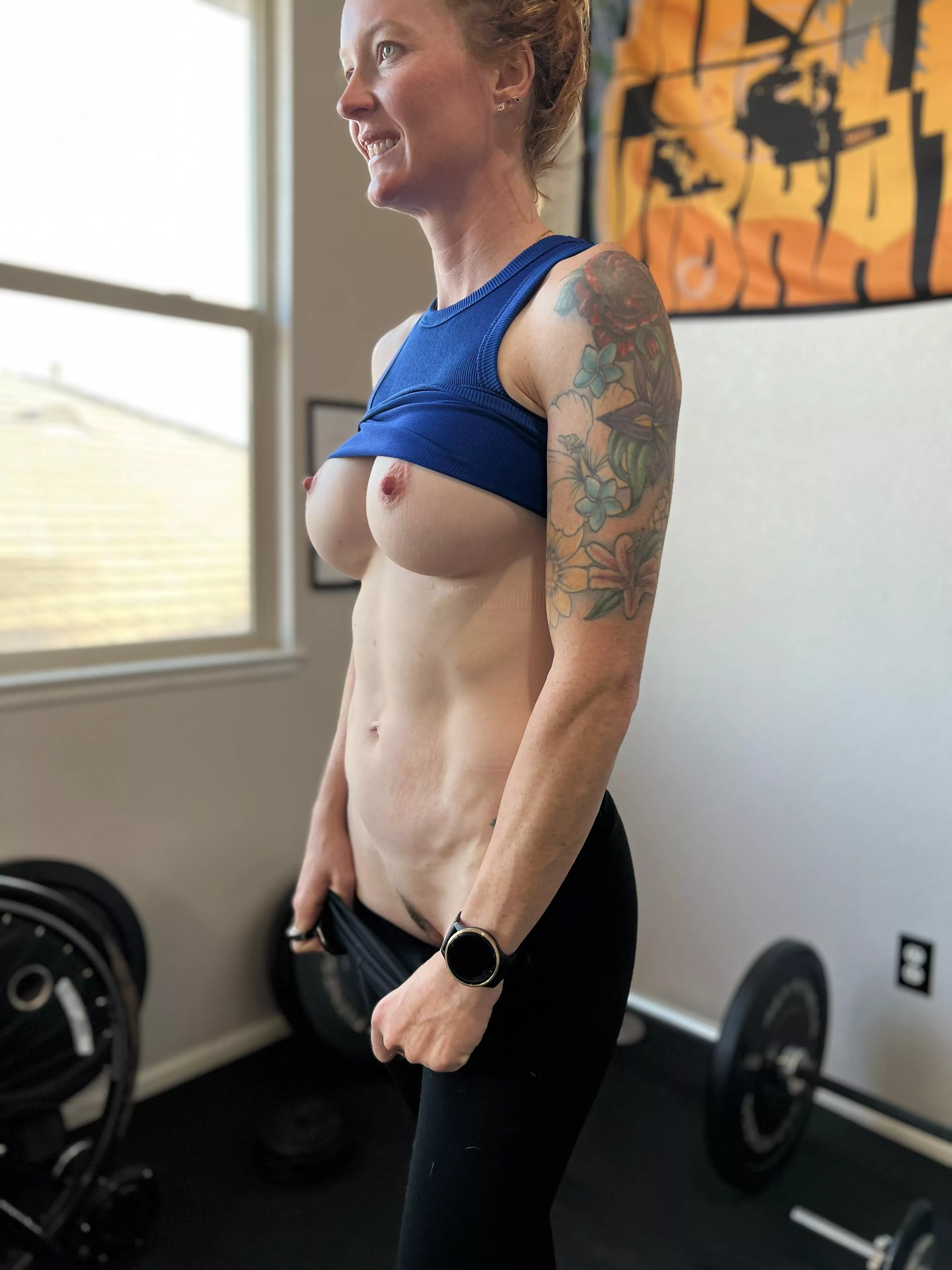 Just a MILF who likes showing off my progress and my tattoos.