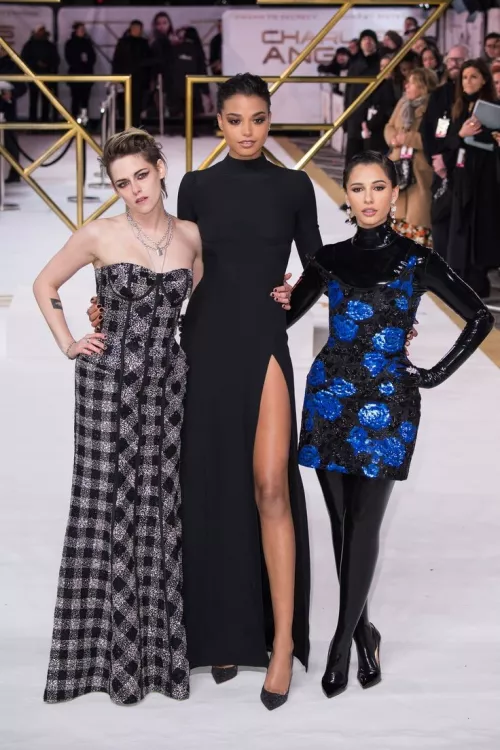 Kristen Stewart, Ella Balinska and Naomi Scott