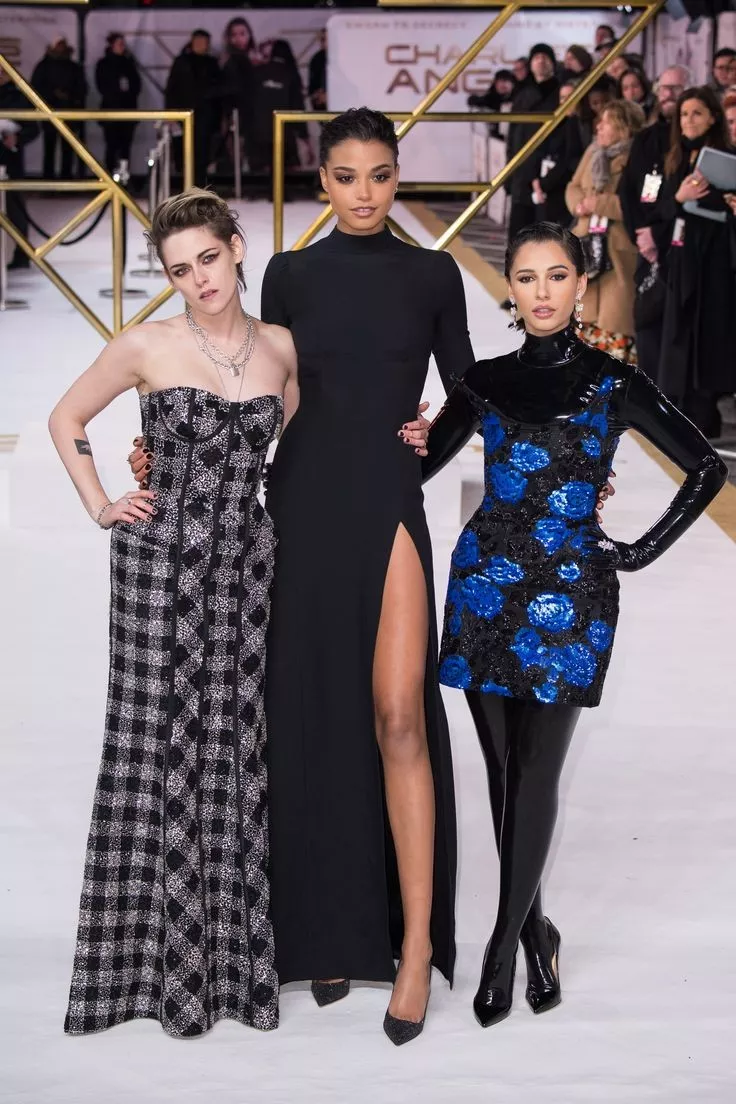 Kristen Stewart, Ella Balinska and Naomi Scott