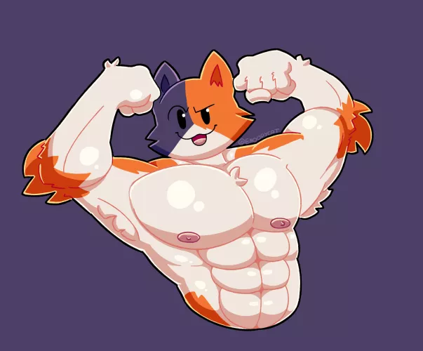 meow 💪🐱 ~ (art by me)