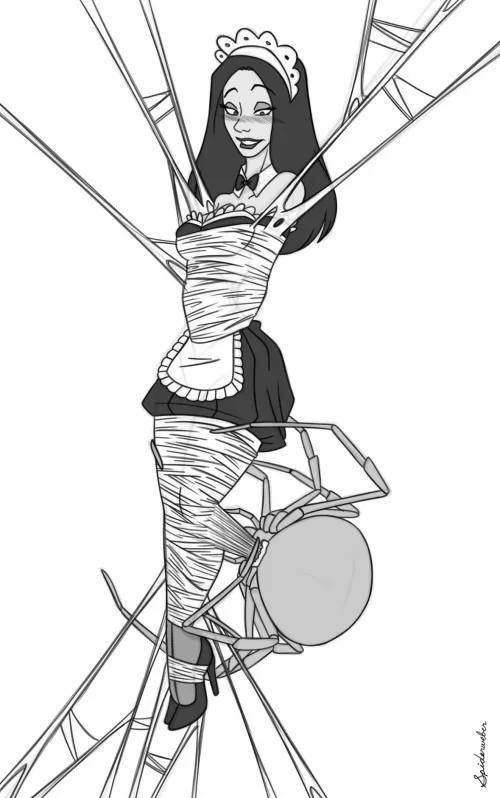 Poor Alyssa was just trying to clean up some cobwebs…