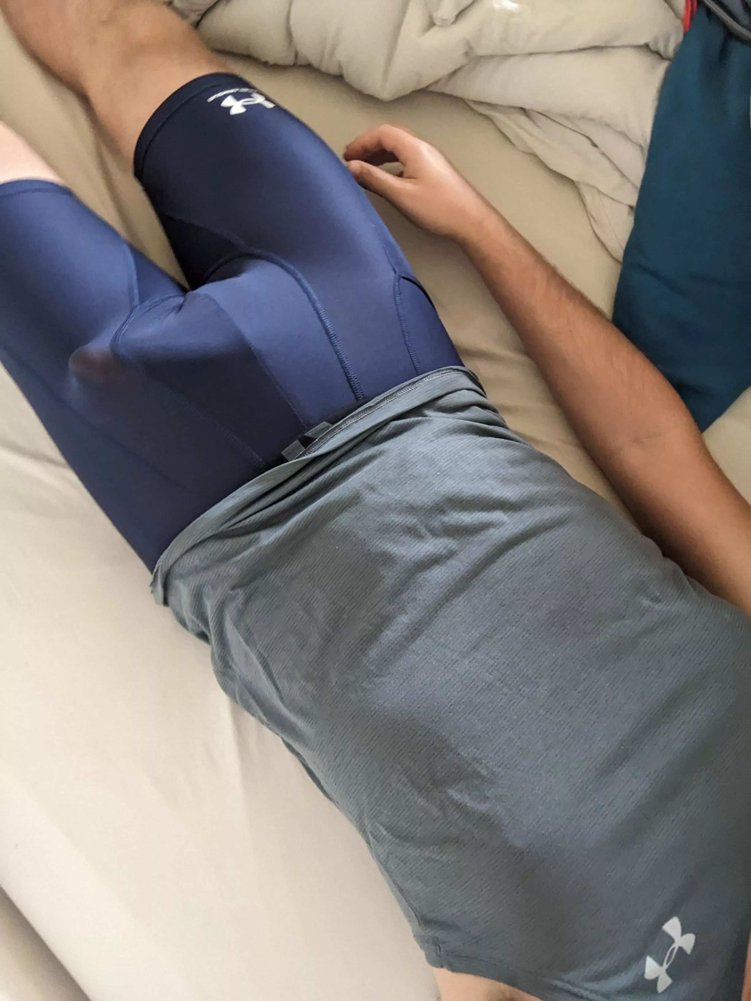 Post workout in Under Armour