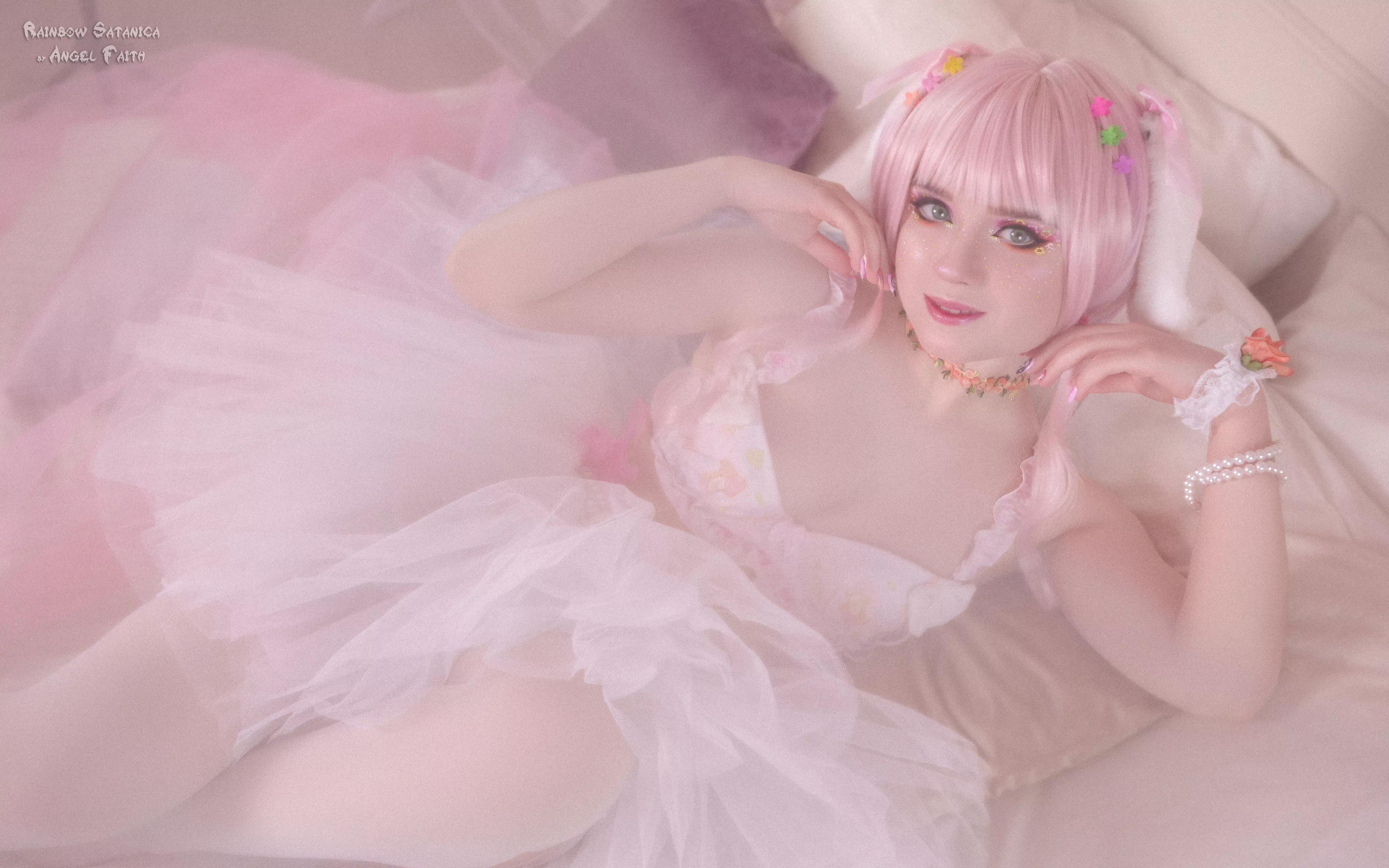 The spring girl will delight you with her tenderness 🌸