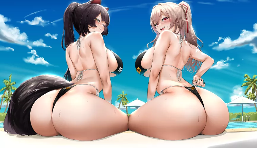 Two girls in beach [Nijisanji]