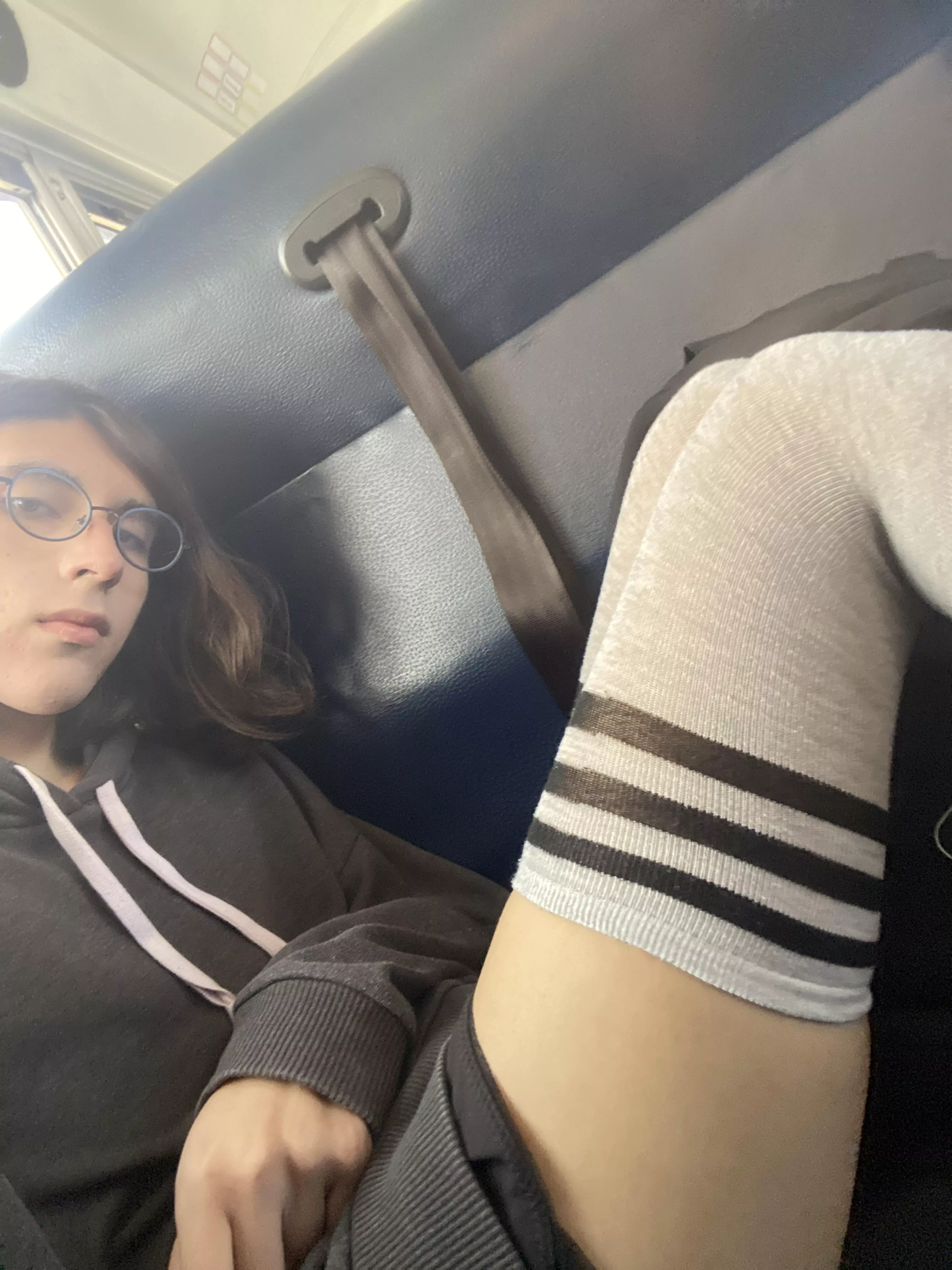 Wore thigh highs to school :333