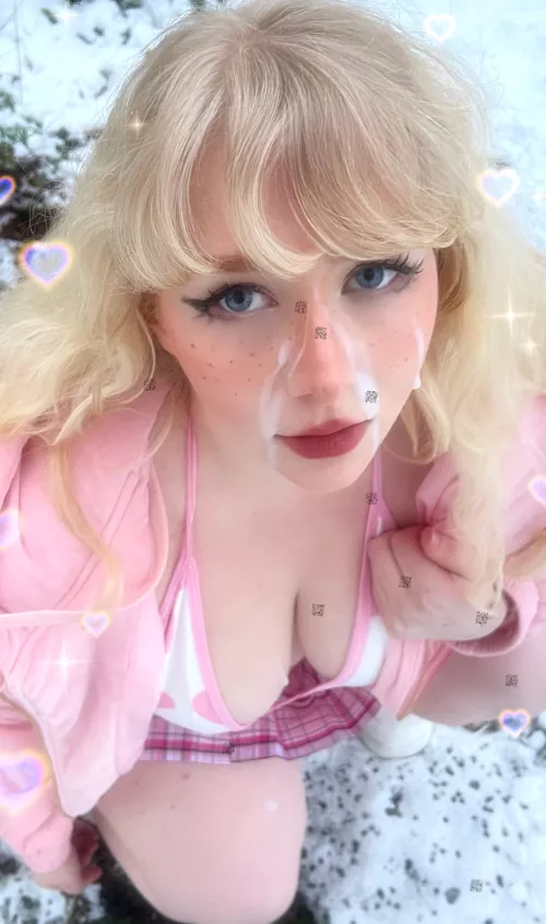 Would you facialize a German girl in the snow? Be honest! F20