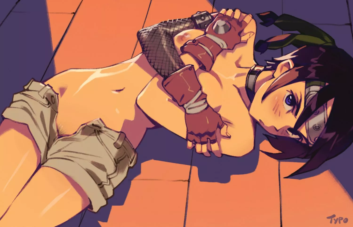 Yuffie covering up (optionaltypo) [Final Fantasy 7]