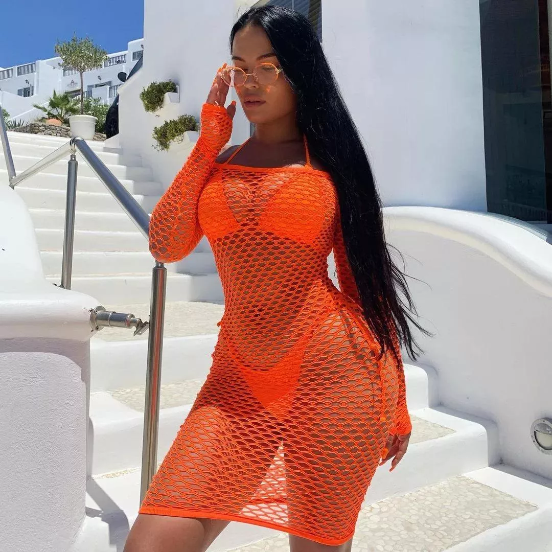 Bikini with fishnets