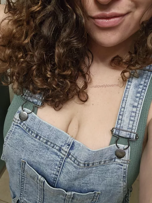 Cleavage and a smirk