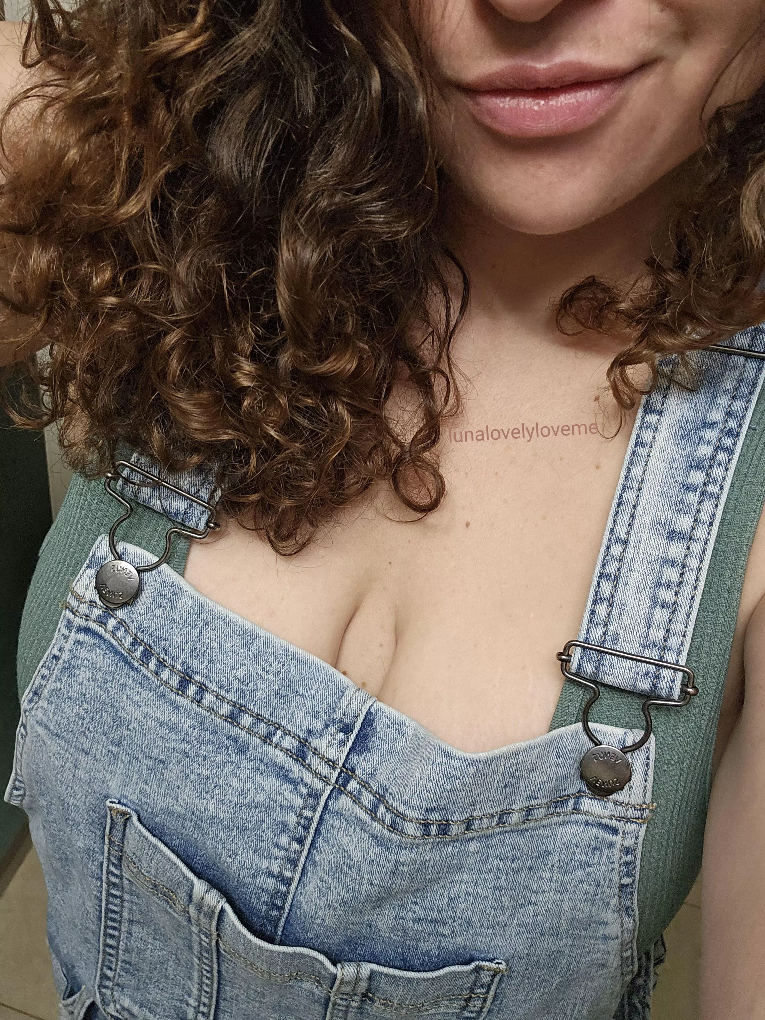 Cleavage and a smirk