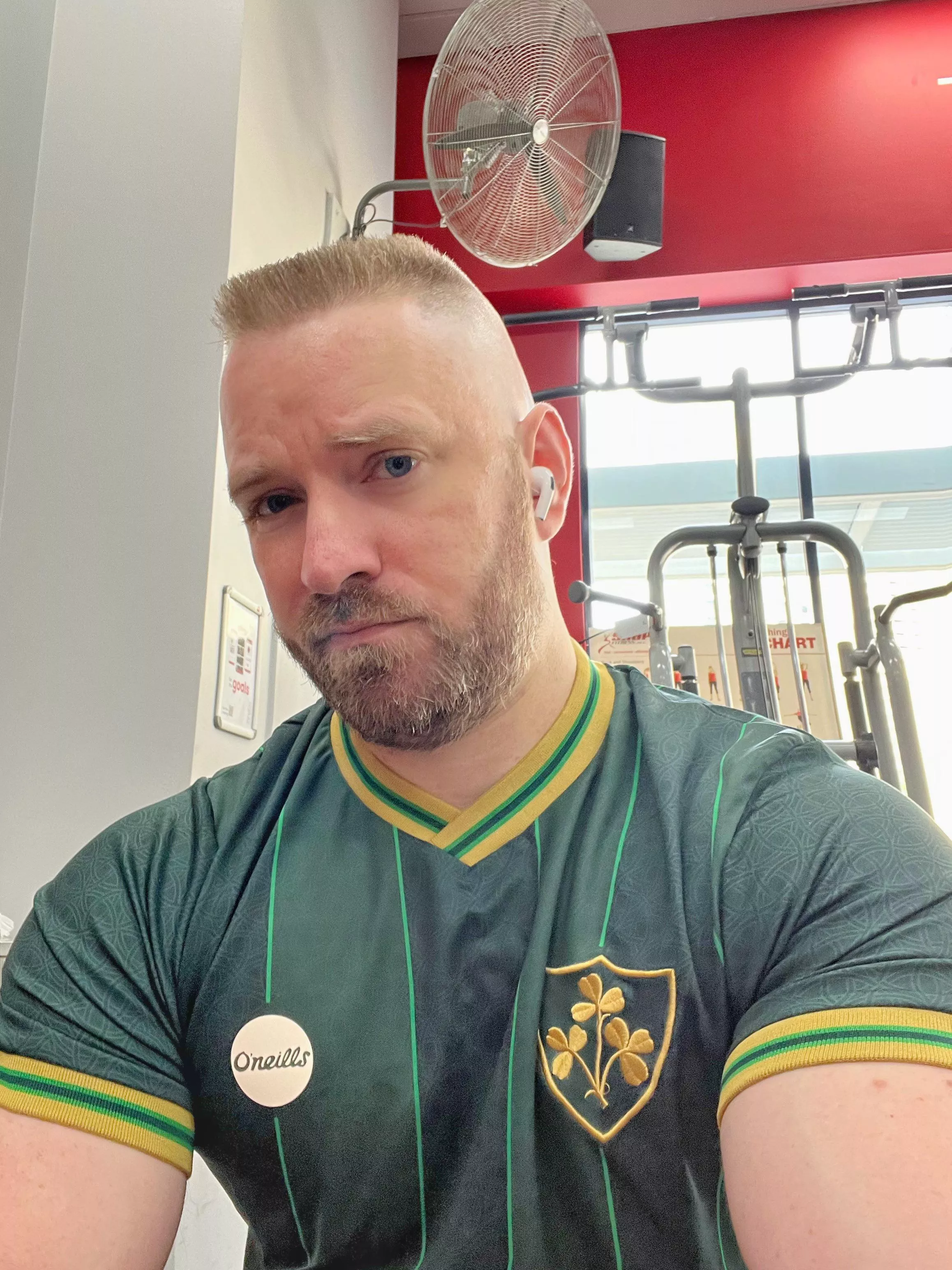 Enjoying my workout even if I don’t look it