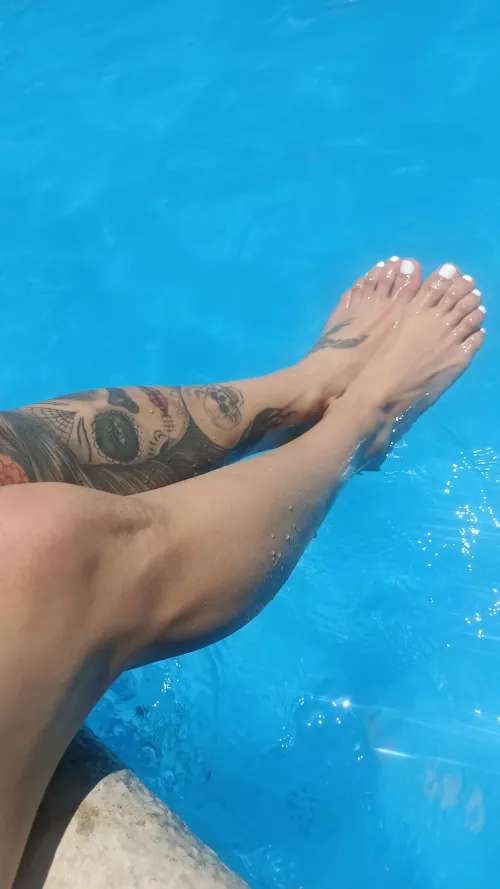 Feet in the pool