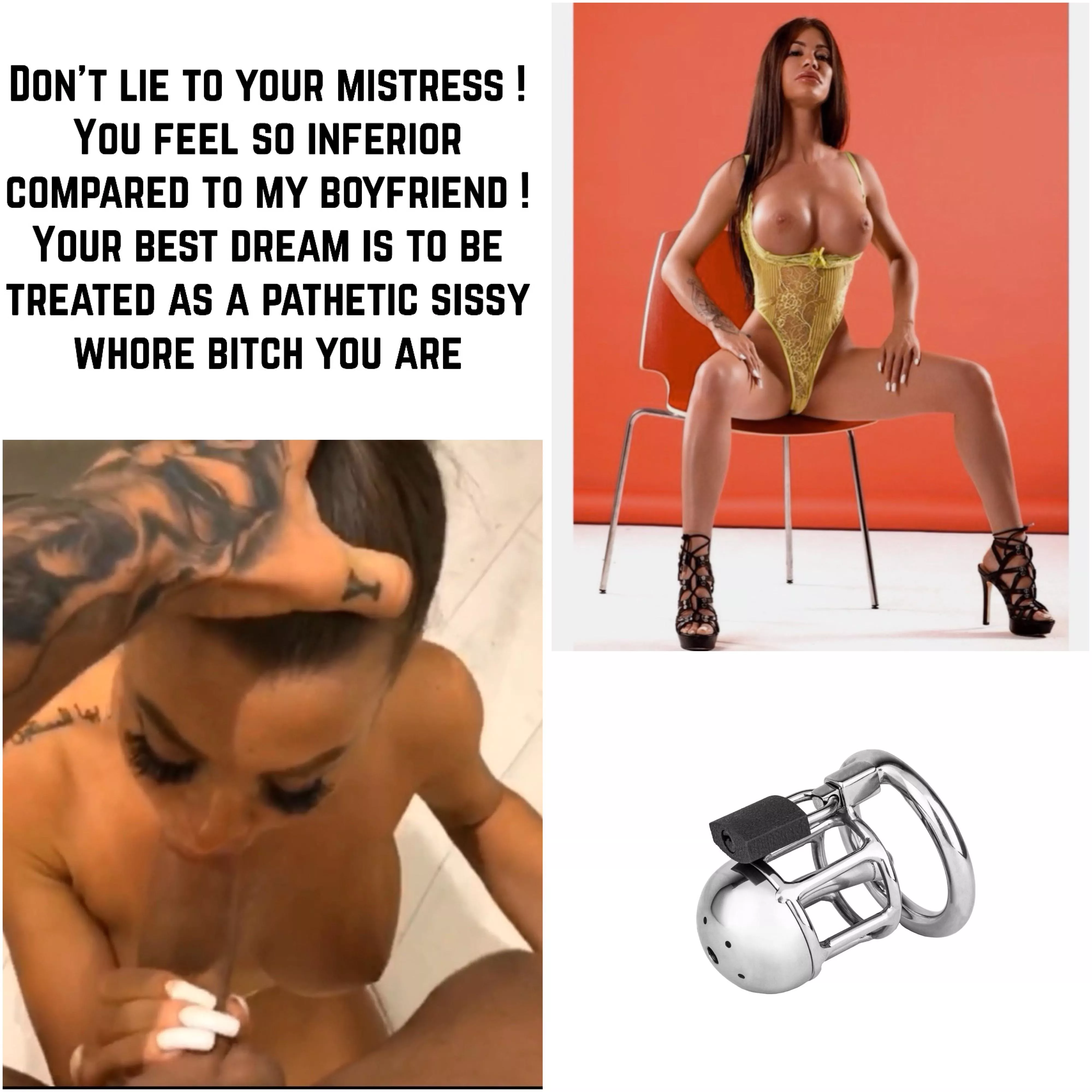 I will make all of you my sissy cuckold slaves 🍆😈