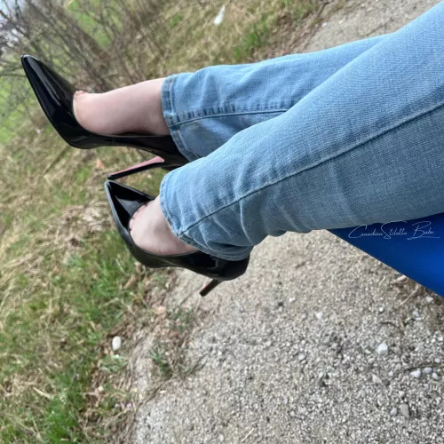 Jeans and heels