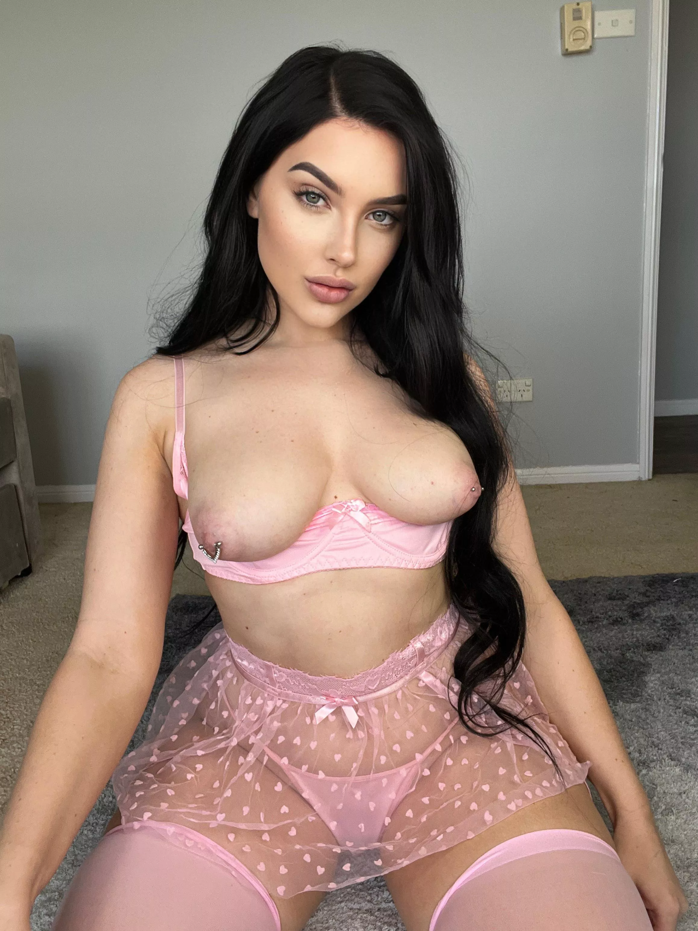 Just hanging out with my pierced nipples out