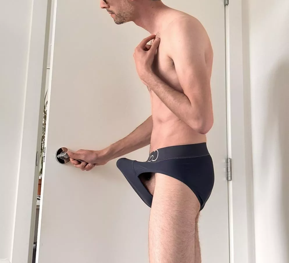 Morning wood bulge but need to get to the bathroom