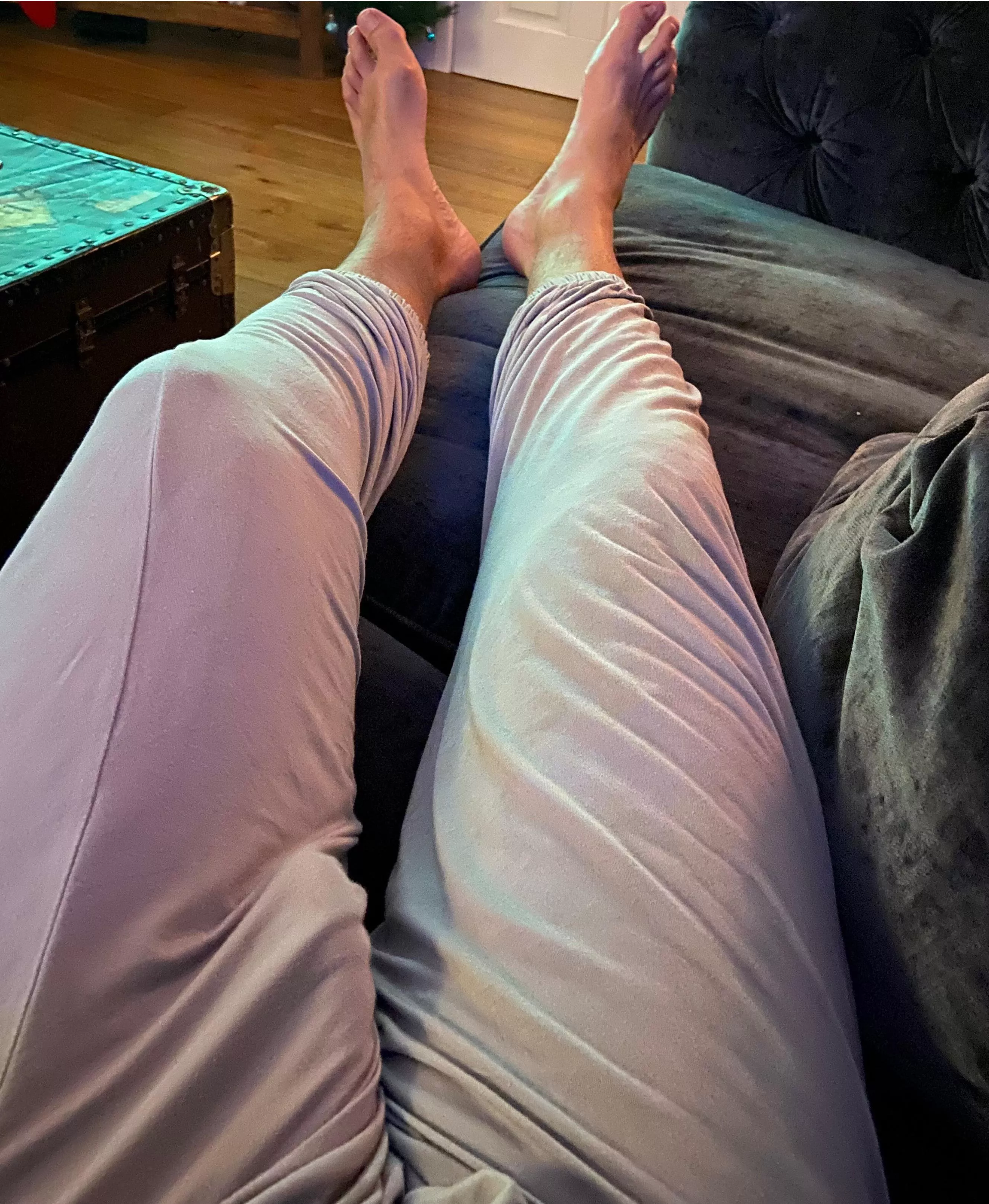 Relaxing on the sofa