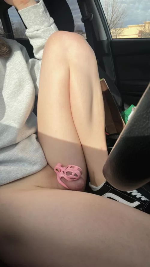 Slightly embarrassing having a cage bulge in public